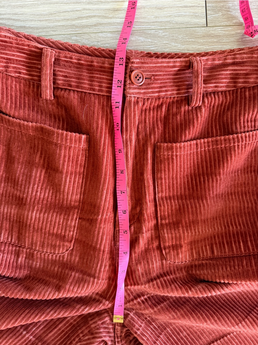 Ulla Johnson Cord Pants Copper High Rise Wide Leg size 8 Corduroy Designer - Picture 10 of 12
